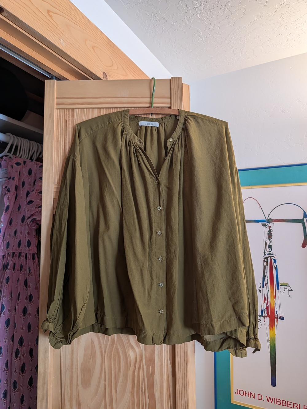 Doen Olive Green Jane Blouse